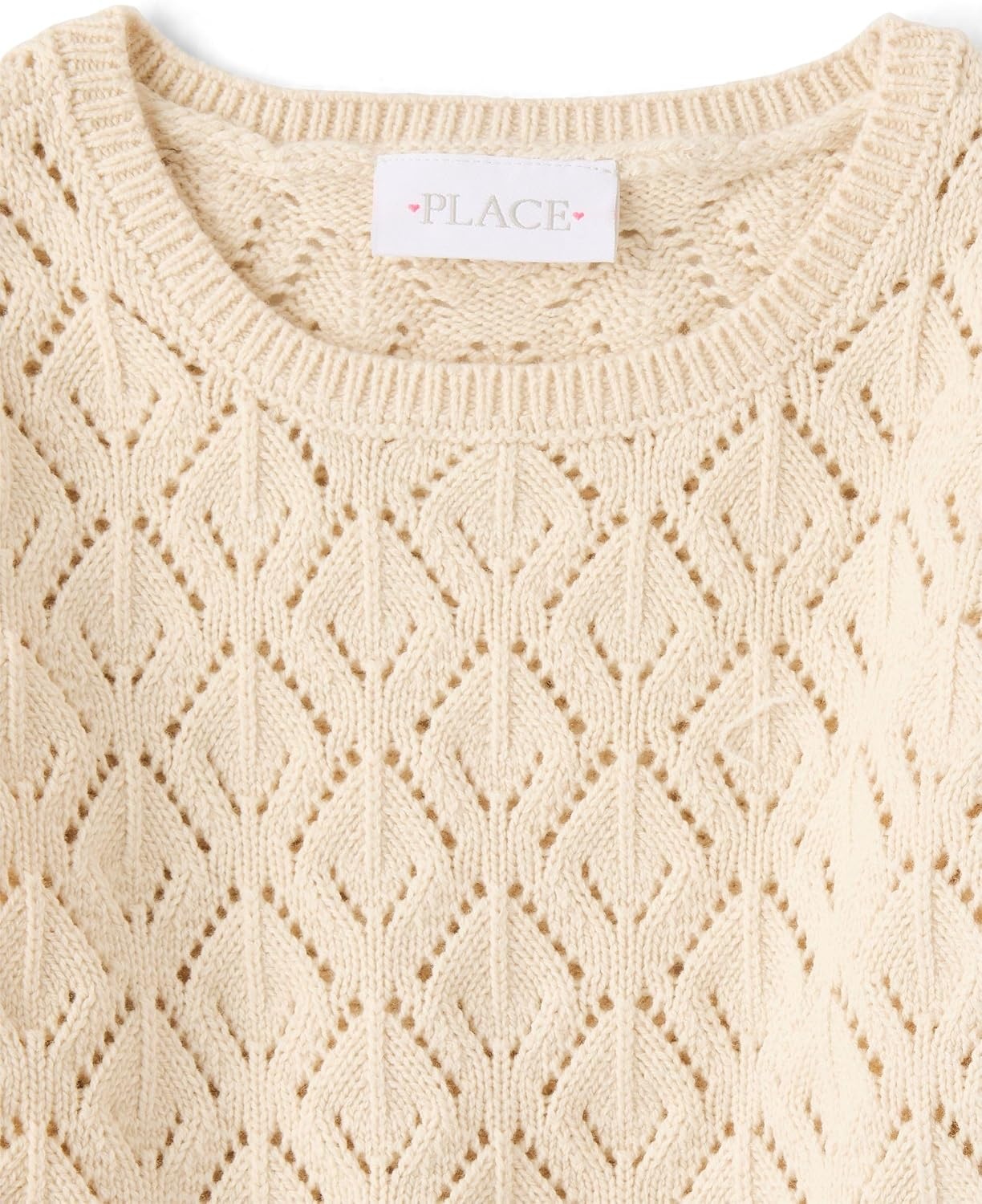image:imageThe Childrens Place Girls Long Sleeve Crew Neck Pullover SweaterFrappe