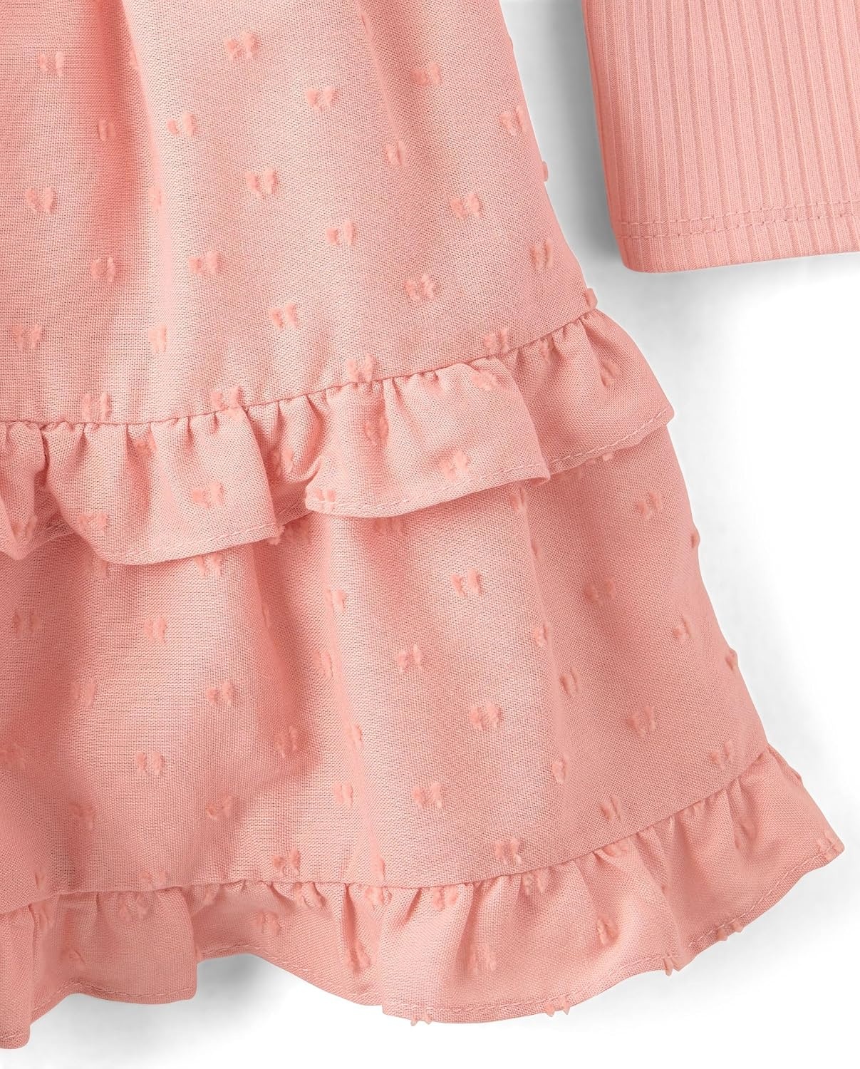 image:imageThe Childrens Place Girls Long Sleeve Tiered DressPink Melon