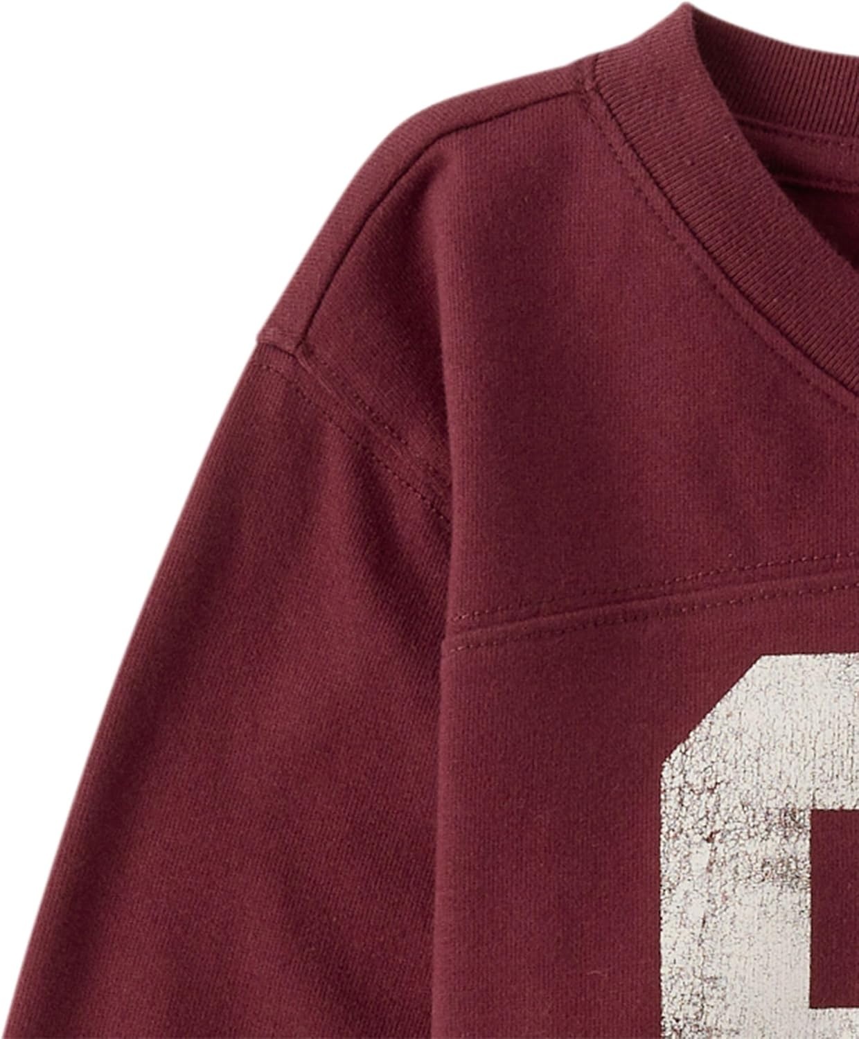 image:imageThe Childrens Place Girls Long Sleeve Varsity Sueded TopBitter Sweet