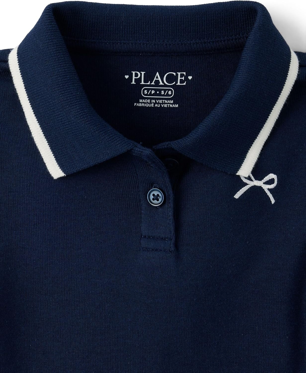 image:imageThe Childrens Place Girls Short Sleeve Drop Waist Polo DressTidal