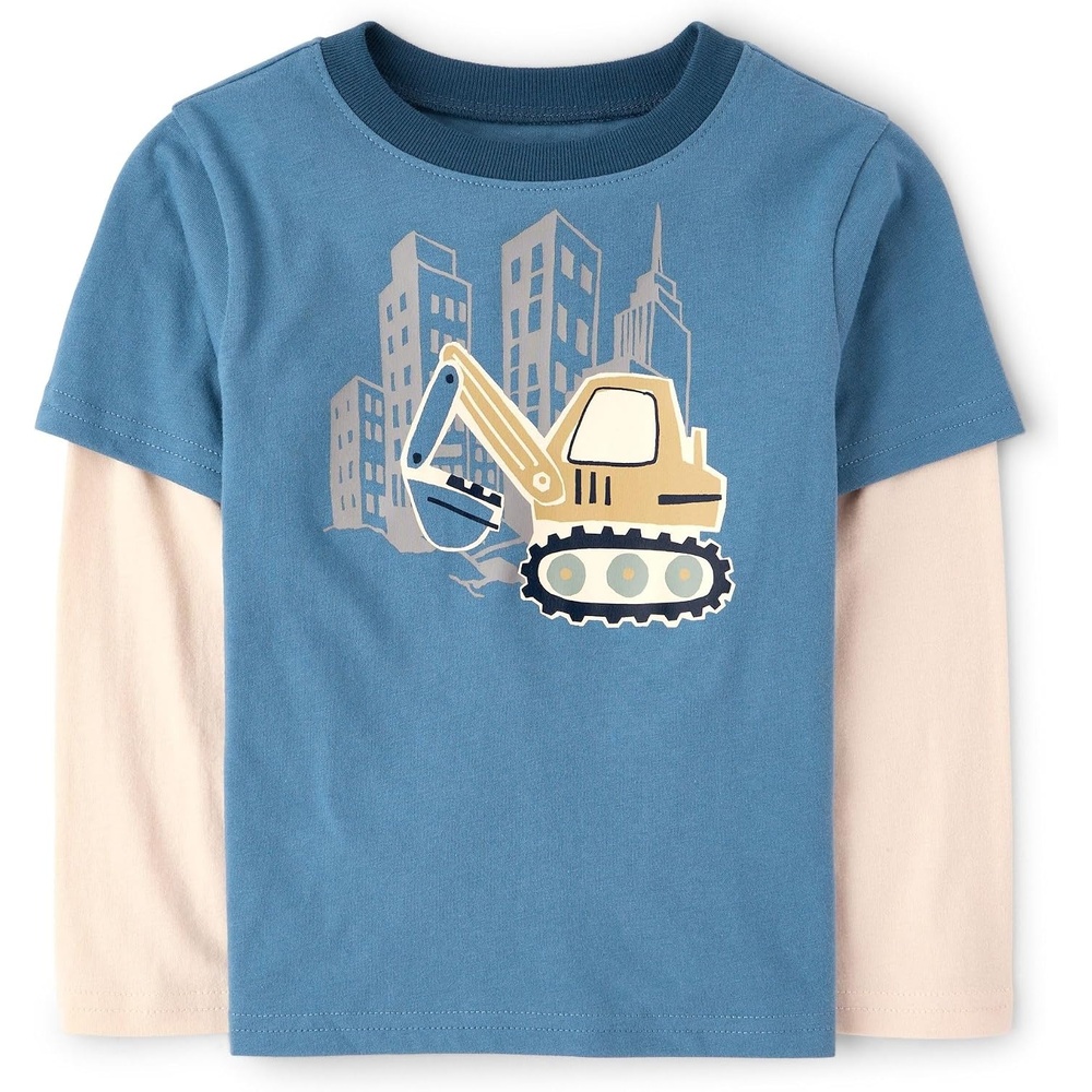 image:imageThe Childrens Place Baby Boys and Toddler Layered Long Sleeve TShirtConstruction
