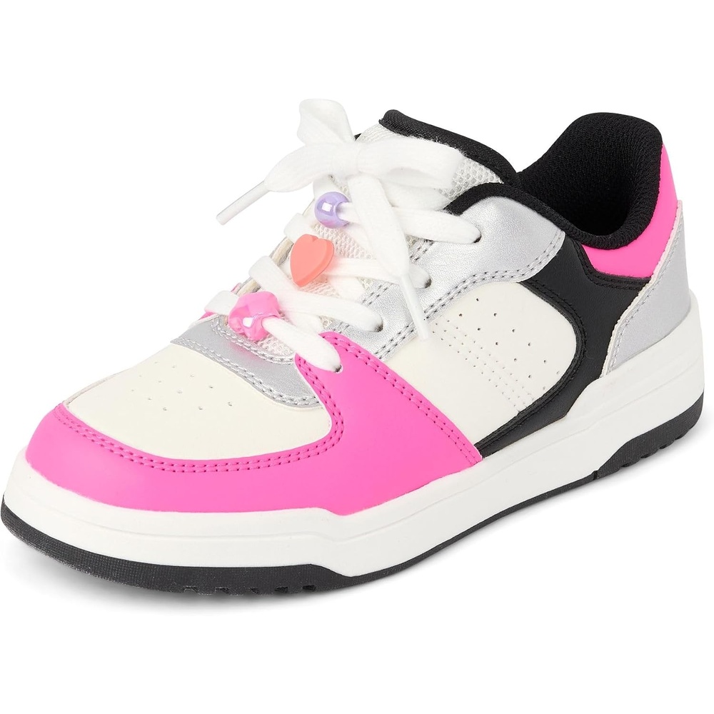 image:imageThe Childrens Place Girls Girls Casual Lace Up Low Top SneakersMulticolor Beads