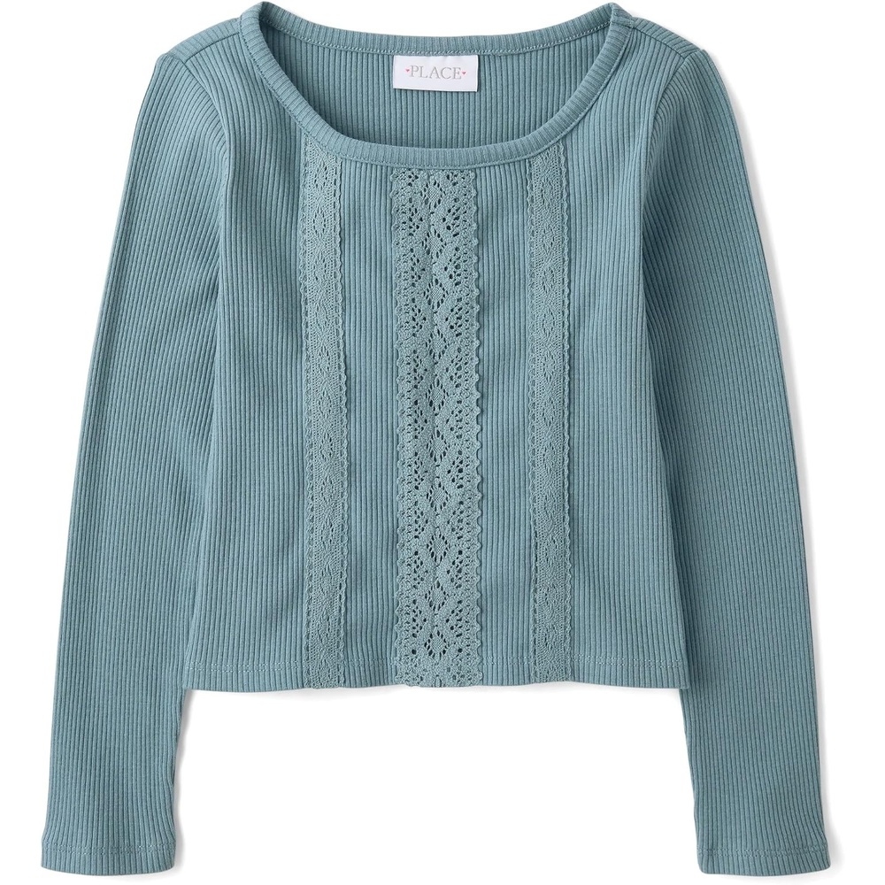 image:imageThe Childrens Place Girls Long Sleeve Baby TeeStorm Water