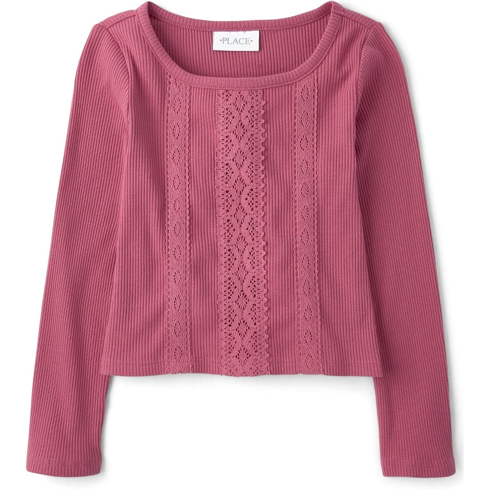 image:imageThe Childrens Place Girls Long Sleeve Baby TeeVintage Rose