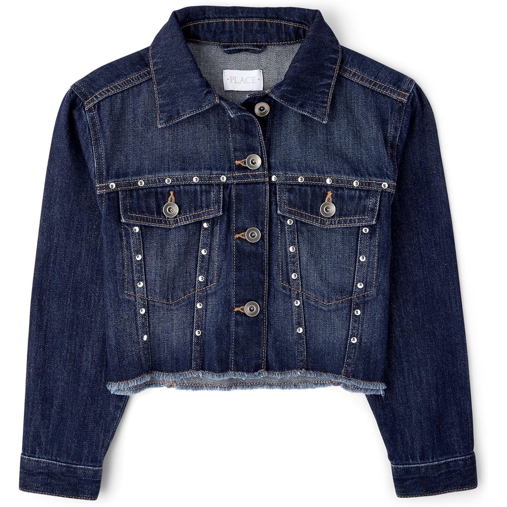 image:imageThe Childrens Place Girls Long Sleeve Denim Jean JacketThea Wash