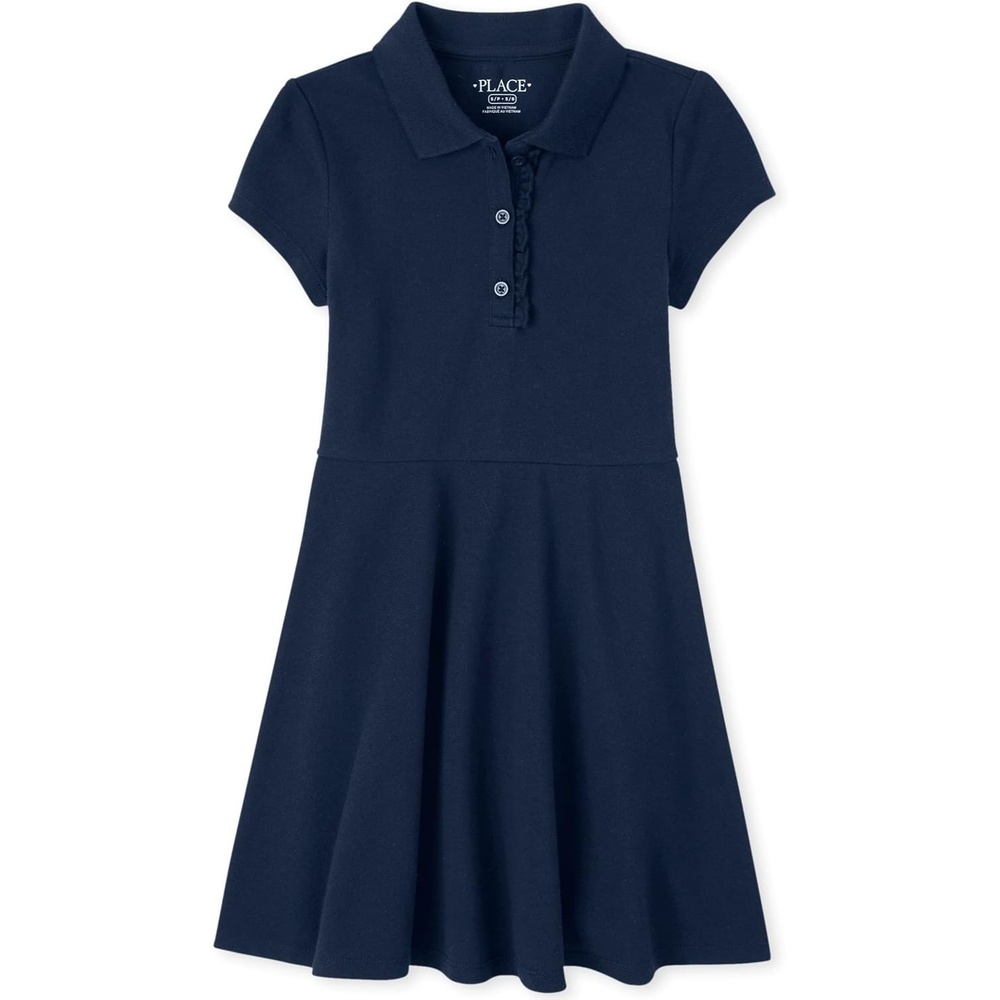 image:imageThe Childrens Place Girls Pique Polo DressNavy