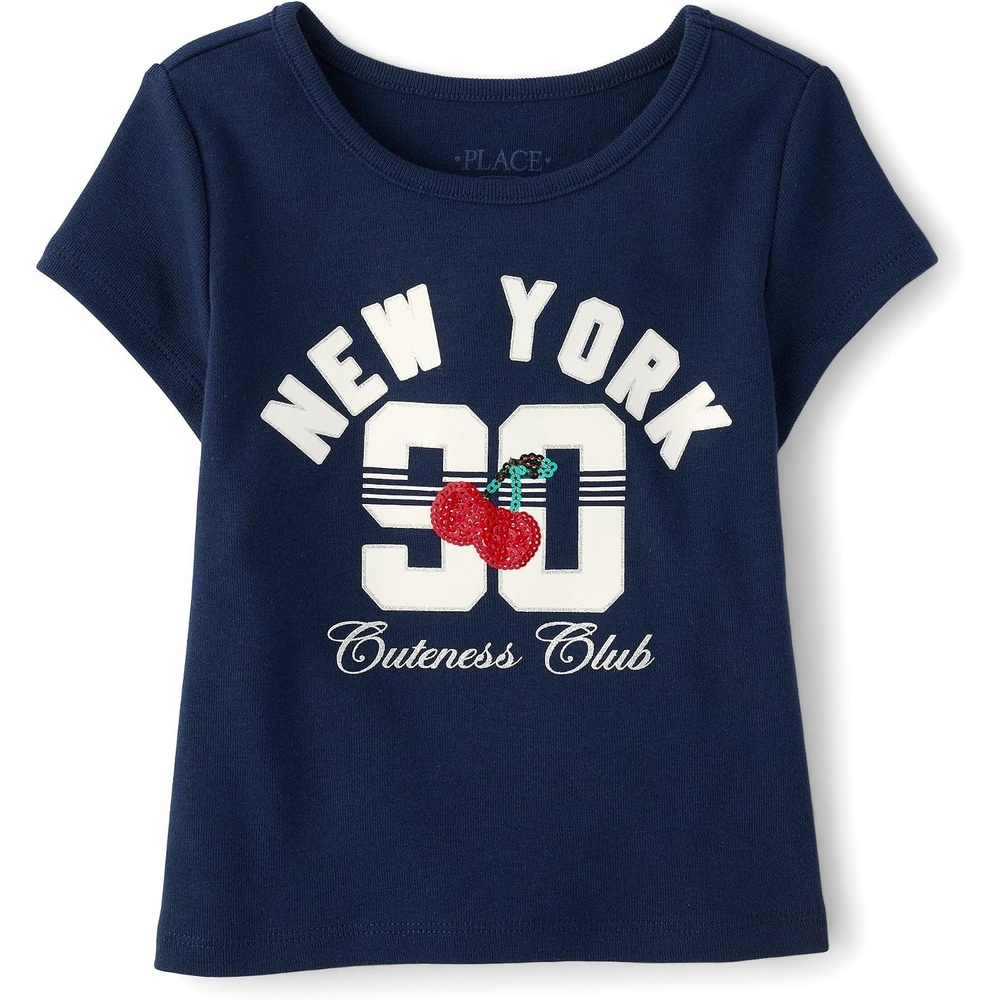 image:imageThe Childrens Place Girls Short Sleeve Baby TeeTidal Cherry