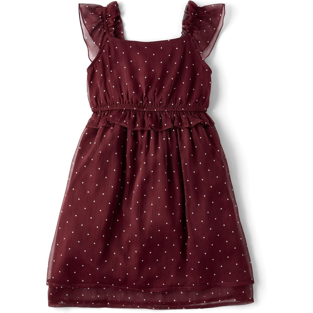 image:imageThe Childrens Place Girls Sleeveles Fluttter DressesBittersweet Dot