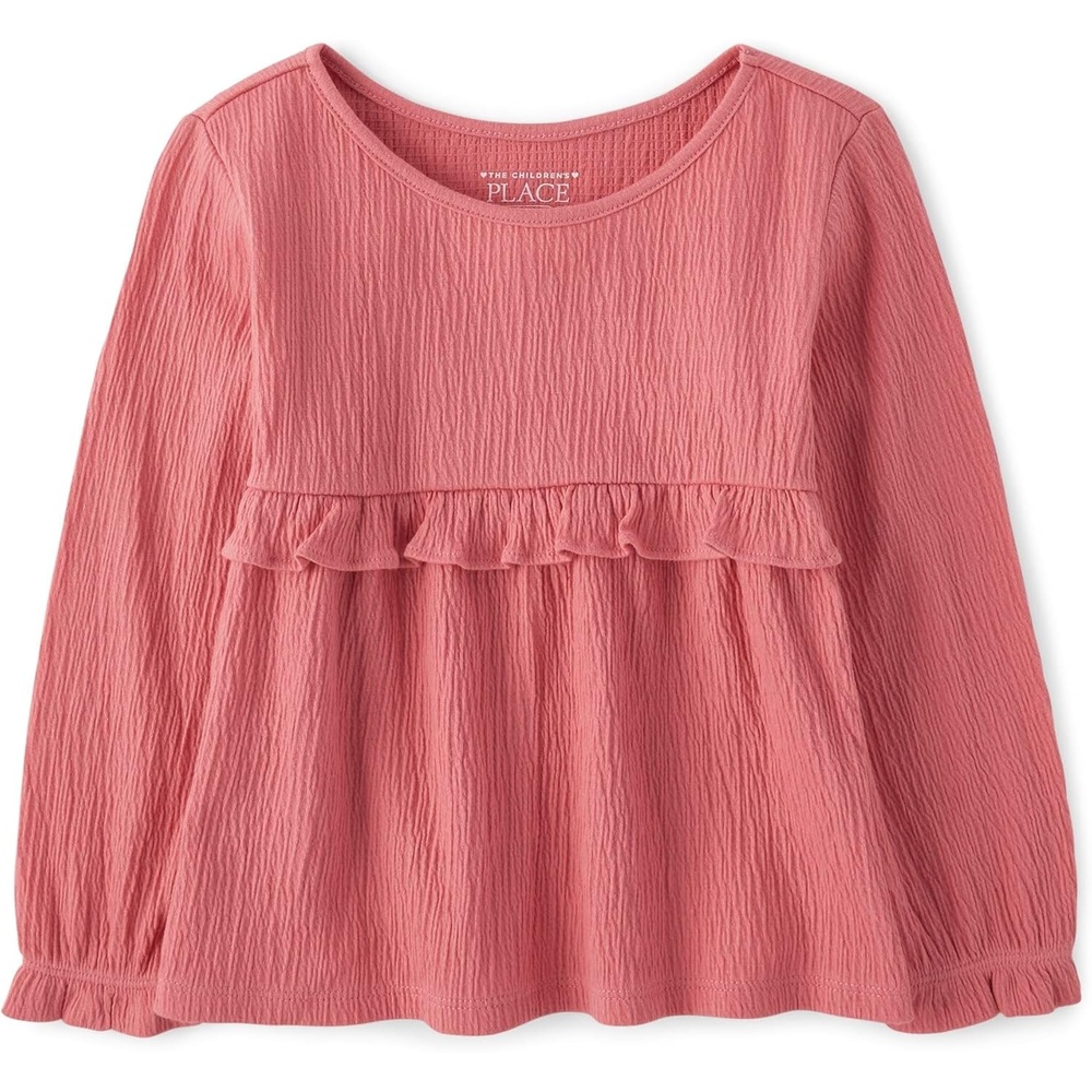 image:imageThe Childrens Place Girls and Toddler Long Sleeve Everyday Casual Knit ShirtLotus Flower