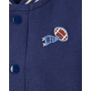 The Children’s Place Baby Boys’ And Newborn Jacket,long Sleeve Bodysuit and Pant,3-piece Playwear Outfit(Thunder Blue Varsity)