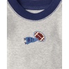 The Children’s Place Baby Boys’ And Newborn Jacket,long Sleeve Bodysuit and Pant,3-piece Playwear Outfit(Thunder Blue Varsity)