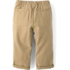 The Children’s Place Baby Boys’ and Toddler Boys Roll Cuff Pull on Chino Pants(Flax)