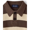 The Children’s Place Baby Boys’ and Toddler Long Sleeve Rugby Sweater(Moose Trail Stripe)