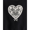 The Children’s Place Baby Girls’ And Toddler Long Sleeve Active Shirt and Pant, 2 Piece Outfit(Black Heart)
