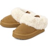 The Children’s Place Baby Girls’ Faux Fur Lined Platform Slippers(Lt Tan)