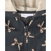 The Children’s Place Baby Girls’ Long Sleeve Hooded Fleece Full Zip Up(Leopard Bows)