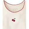 The Children’s Place Baby Girls’ and Toddler Short Sleeve Ribbed Tee(Marshmallow)