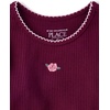 The Children’s Place Baby Girls’ and Toddler Short Sleeve Ribbed Tee(Sugar Beet)