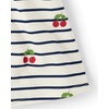 The Children’s Place Baby and Toddler Girls’ Short Sleeve Casual Dresses(Cherry Stripes)
