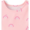 The Children’s Place Baby and Toddler Girls’ Short Sleeve Casual Dresses(Pink Rainbow)