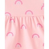 The Children’s Place Baby and Toddler Girls’ Short Sleeve Casual Dresses(Pink Rainbow)