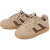 The Children’s Place Boys’ Boys’ Everyday Casual Lace Up Sneakers(Beige Low Top)