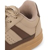The Children’s Place Boys’ Boys’ Everyday Casual Lace Up Sneakers(Beige Low Top)