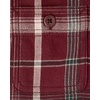 The Children’s Place Boys’ Long Sleeve Plaid Flannel Hooded Button Up Shirt(Deep Wine Plaid)