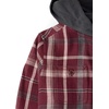 The Children’s Place Boys’ Long Sleeve Plaid Flannel Hooded Button Up Shirt(Deep Wine Plaid)
