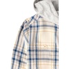 The Children’s Place Boys’ Long Sleeve Plaid Flannel Hooded Button Up Shirt(Hay Stack Plaid)