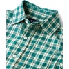 The Children’s Place Boys’ Long Sleeve Plaid Textured Poplin Button Up Shirt(Jaded Teal Plaid)