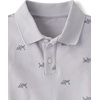 The Children’s Place Boys’ Uniform Short Sleeve Pique Polo(Sharks)