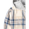 The Children’s Place Boys’ and Toddler Boys Long Sleeve Plaid Flannel Hooded Button Up Shirt(Misty Gray Plaid)