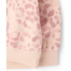 The Children’s Place Girls’ And Toddler Active Long Sleeve Premium Fleece Sweatshirt(Fading Rose Leopard)