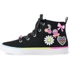 The Children’s Place Girls Casual Lace Up Hi Top Sneakers(Black Doodle)