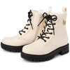 The Children’s Place Girls’ Girls Lace Up Combat Boots(Off-white)