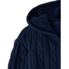 The Children’s Place Girls’ Long Sleeve Cable Knit Zip Front Hooded Sweater(Tidal)