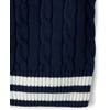 The Children’s Place Girls’ Long Sleeve Cable Knit Zip Front Hooded Sweater(Tidal)
