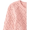 The Children’s Place Girls’ Long Sleeve Crew Neck Pullover Sweater(Pink Melon)