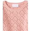 The Children’s Place Girls’ Long Sleeve Crew Neck Pullover Sweater(Pink Melon)