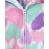 The Children’s Place Girls’ Long Sleeve Fleece Zip Up One Piece Pajama(White Hearts)