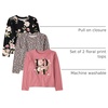 The Children’s Place Girls’ Long Sleeve Knit Fashion Shirt(Love/Floral/Gray 3-pack)