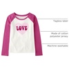 The Children’s Place Girls’ Long Sleeve Knit Fashion Shirt(Vday Raglan Tee)