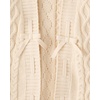 The Children’s Place Girls’ Long Sleeve Open Front Knit Cardigan(Beige)