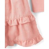 The Children’s Place Girls’ Long Sleeve Tiered Dress(Pink Melon)