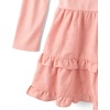 The Children’s Place Girls’ Long Sleeve Tiered Dress(Pink Melon)