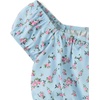 The Children’s Place Girls’ Smocked Short Sleeve Tops(Chalk Blue)