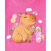 The Children’s Place Girls’ Trends Icons Short Sleeve Graphic T-Shirts (5-Pack)(Dreams/Social/Capybara/Cat/Dog)