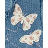 The Children’s Place Girls and Toddler High Top Sneakers(Denim Butterfly)