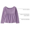 The Children’s Place Girls and Toddler Long Sleeve Everyday Casual Knit Shirt(Amethyst Jewel)